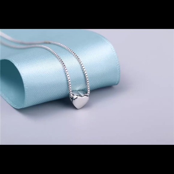🔹Last 1🔹Dainty Heart Necklace 925 Sterl. Silver - Picture 3 of 8